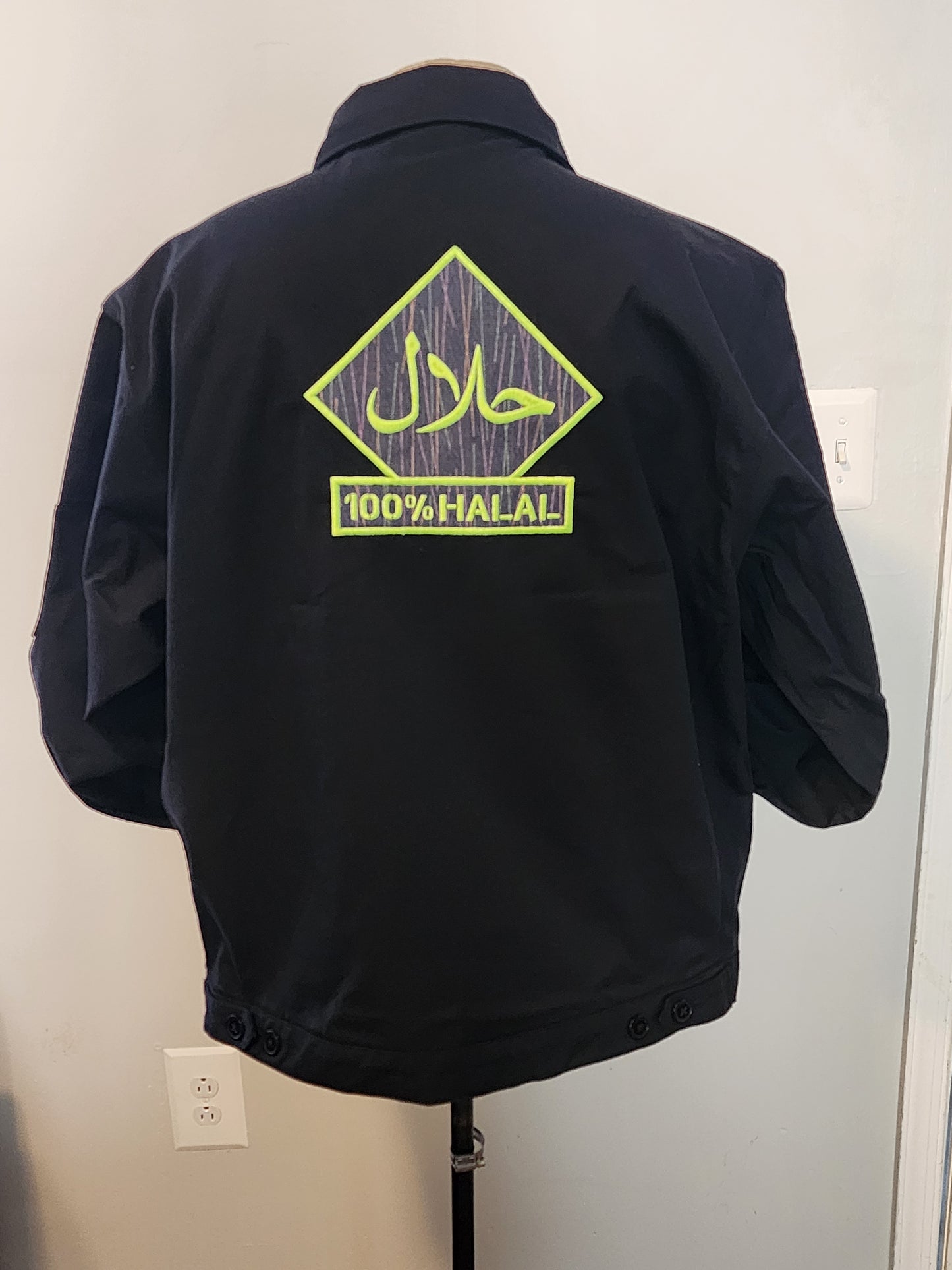 Non-Lined Dickies style jacket 100% Halal, Azza1, and 177S patches